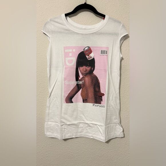Fiorucci x Naomi Campbell Printed T‑Shirt White Size Small NWT Rare - Picture 6 of 9